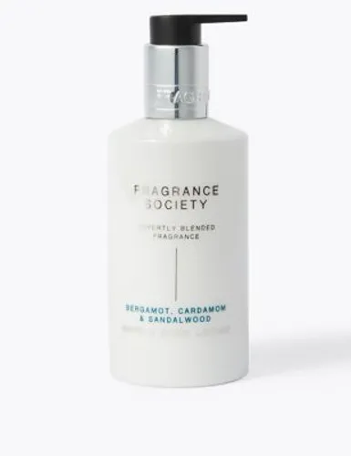 Fragrance Society Mens Bergamot, Cardamom & Sandalwood Hand & Body Lotion 265ml