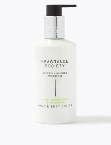 Fragrance Society Womens Mens Lime, Grapefruit & Mandarin Hand & Body Lotion 265ml