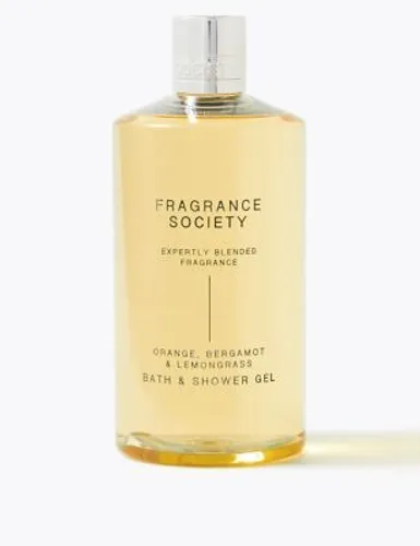 Fragrance Society Womens Mens Orange, Bergamot & Lemongrass Shower Gel 500ml