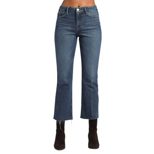 Frame , Cropped Jeans ,Blue female, Sizes: