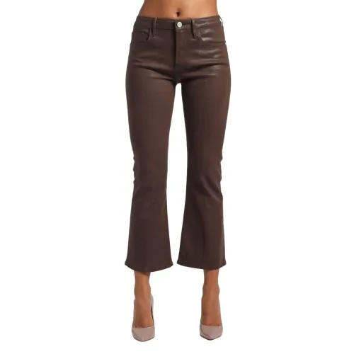 Frame , Cropped Jeans ,Brown female, Sizes: