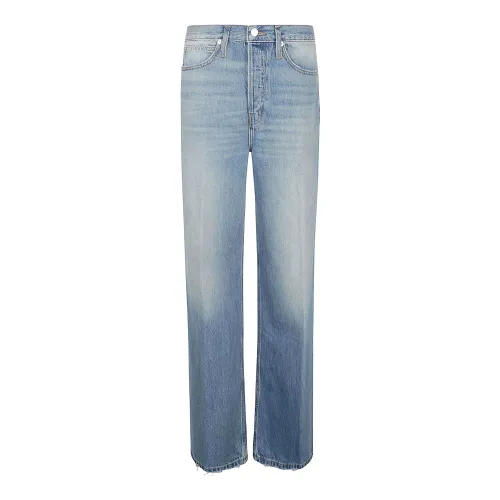 Frame , Denim Wide Leg Jeans ,Blue female, Sizes: