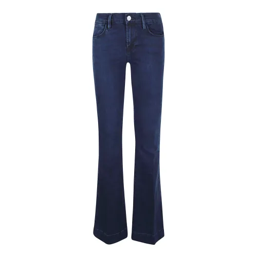 Frame , Flared High Waist Denim Jeans ,Blue female, Sizes: