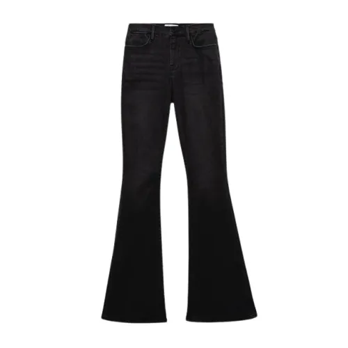 Frame , High Rise Flare Jeans ,Black female, Sizes: