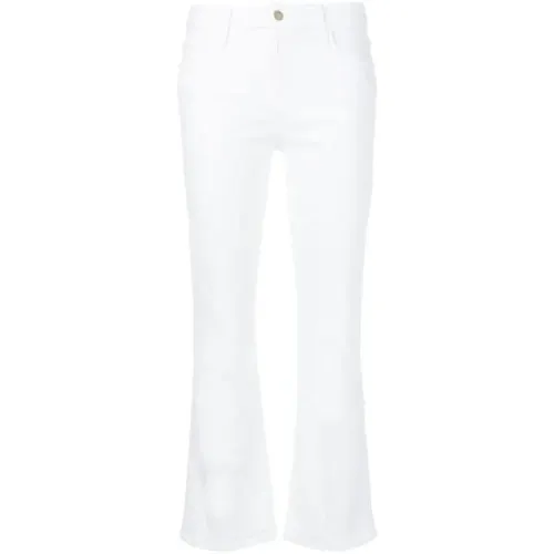 Frame , LE Crop Mini Boot Jeans ,White female, Sizes: