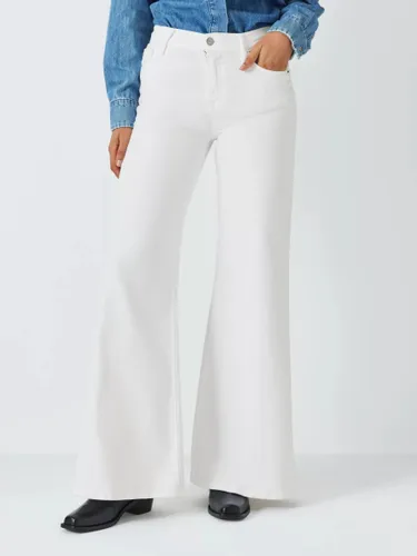 FRAME Le Palazzo Wide Leg Jeans, Blanc - Blanc - Female
