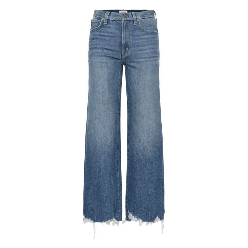 Frame , Relaxed Straight Jeans ,Blue female, Sizes: