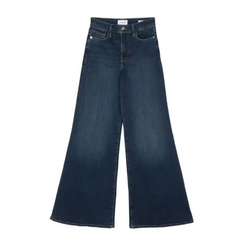 Frame , Wide Leg Palazzo Pant Jeans ,Blue female, Sizes: