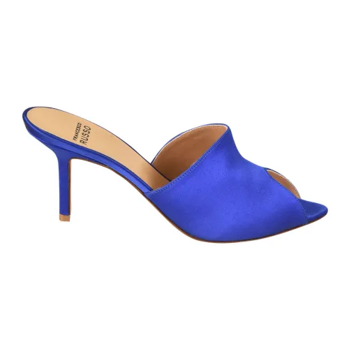 Francesco Russo , Francesco Russo Sandals Blue ,Blue female, Sizes: