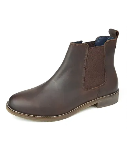 Frank James Aintree Leather Brown Womens Chelsea Boots