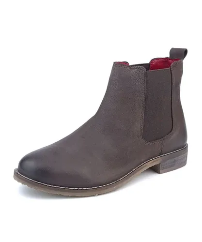 Frank James Aintree Soft Nubuck Leather Brown Womens Chelsea Boots