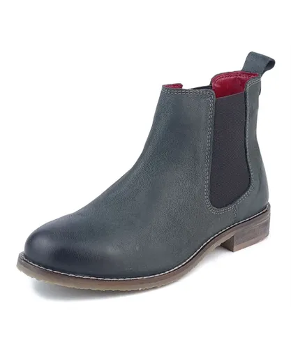 Frank James Aintree Soft Nubuck Leather Green Womens Chelsea Boots