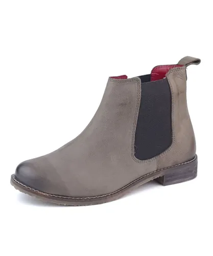 Frank James Aintree Soft Nubuck Leather Grey Womens Chelsea Boots
