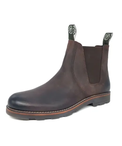 Frank James Brigstock Leather Brown Mens Chelsea Boots