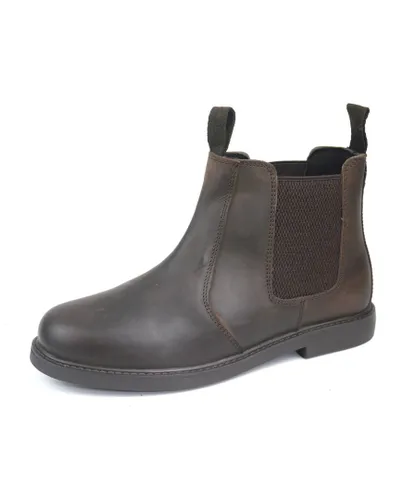 Frank James Childrens Unisex Chester Leather Brown Junior Chelsea Boots