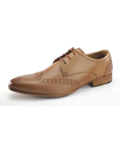 Frank James Clapham Leather Tan Mens Brogue Shoes