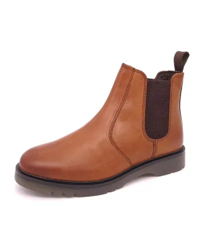 Frank James Naseby Leather Tan Mens Chelsea Boots