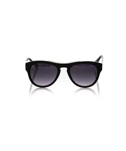 Frankie Morello Womens Geometric Pattern Sunglasses - Black - One