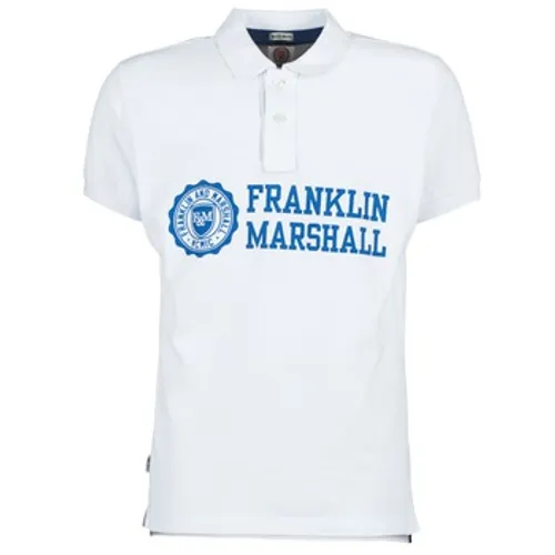 Franklin & Marshall  AYLEN  men's Polo shirt in White