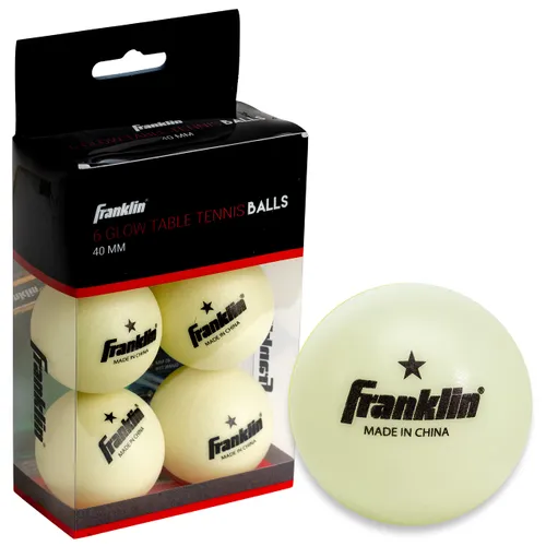 Franklin Sports Glow in The Dark Ping Pong Balls - Official