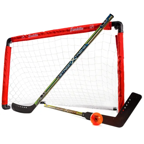 Franklin Sports Hockey Goal and 2 Stick Set - NHL