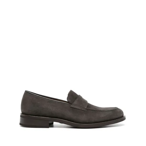 Fratelli Rossetti , Suede Loafers, Leather Lining, Rubber Sole ,Gray male, Sizes: