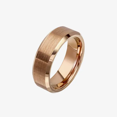 Fred Bennett Brushed Coffee Plated Tungsten Ring R3859 60