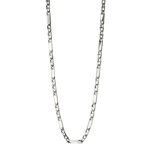 Fred Bennett Stainless Steel Bar Chain Necklace 55cm