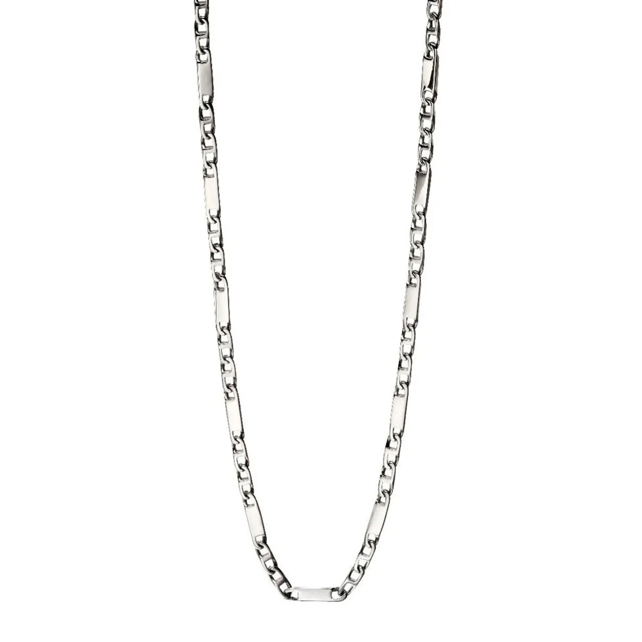 Fred Bennett Stainless Steel Bar Chain Necklace 55cm