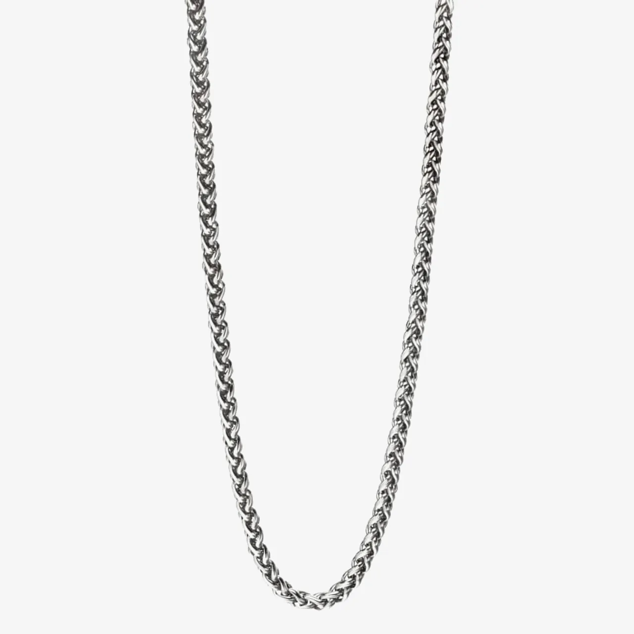 Fred Bennett Stainless Steel Plaited Chain Necklace N4209