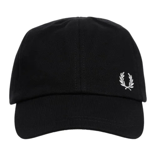 Fred Perry , Adjustable Plain Logo Embroidered Hat ,Black male, Sizes: ONE