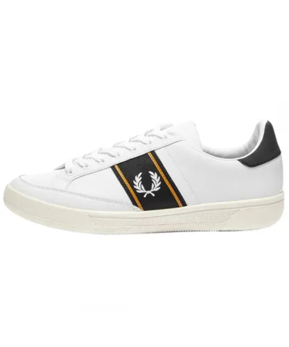 Fred Perry B35 100 Mens Trainers - White Leather