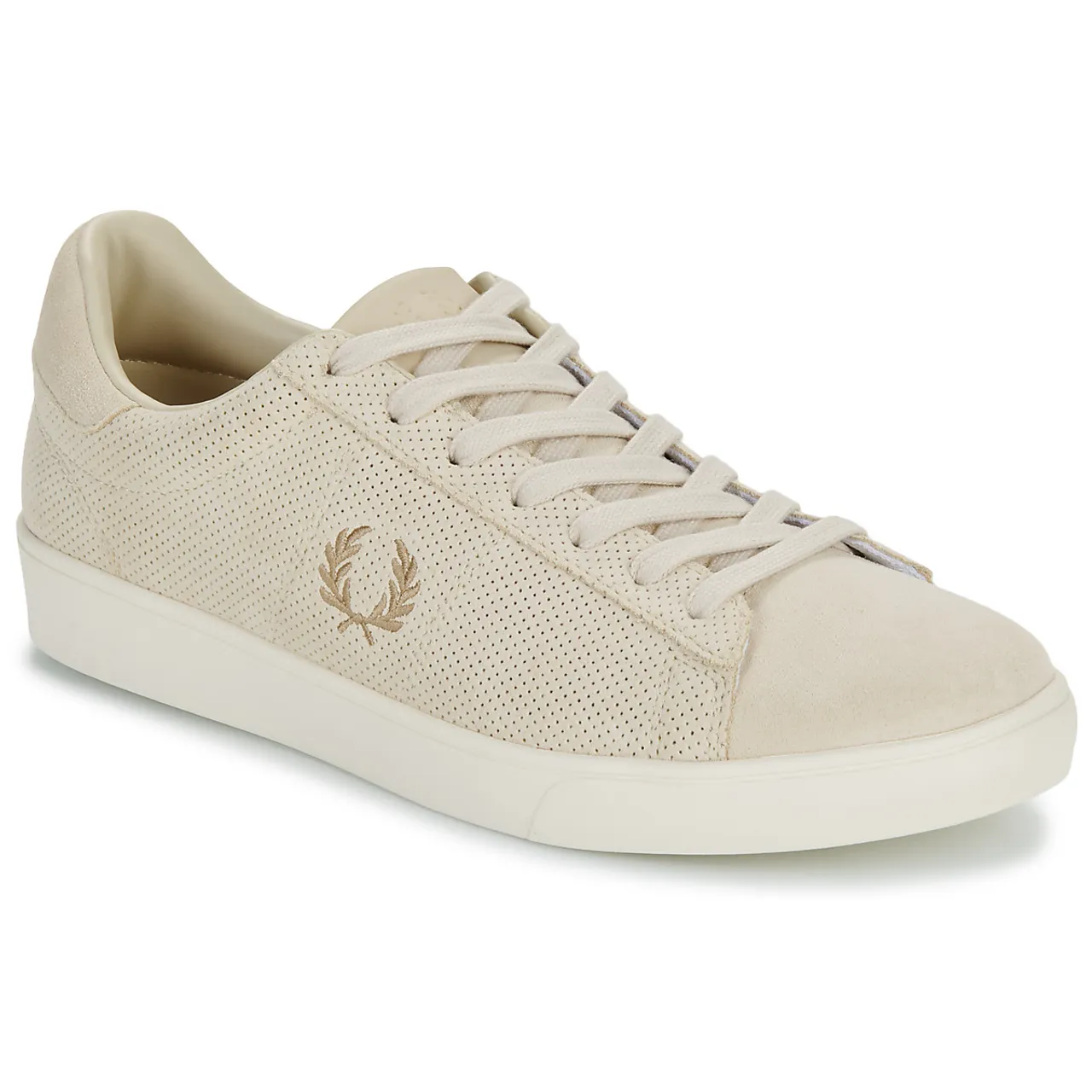 Fred Perry  B4334 Spencer Perf Suede  men's Shoes (Trainers) in Beige