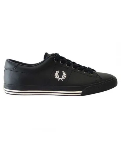 Fred Perry B7163 184 Mens Trainers - Black Leather