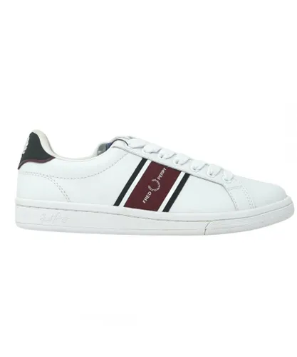 Fred Perry B721 Leather Webbing Mens White Trainers