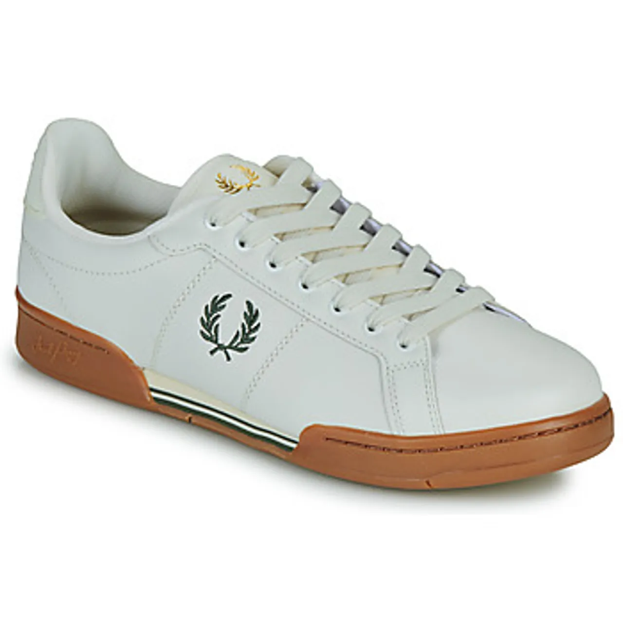 Fred Perry  B722 LEATHER  men's Shoes (Trainers) in White