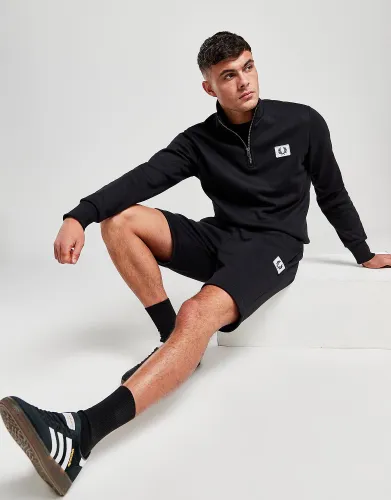 Fred Perry Badge Shorts - Black - Mens