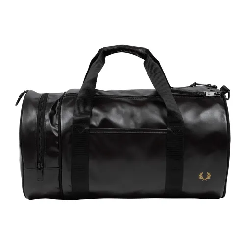 Fred Perry , Barrel Gym bag ,Black male, Sizes: ONE SIZE