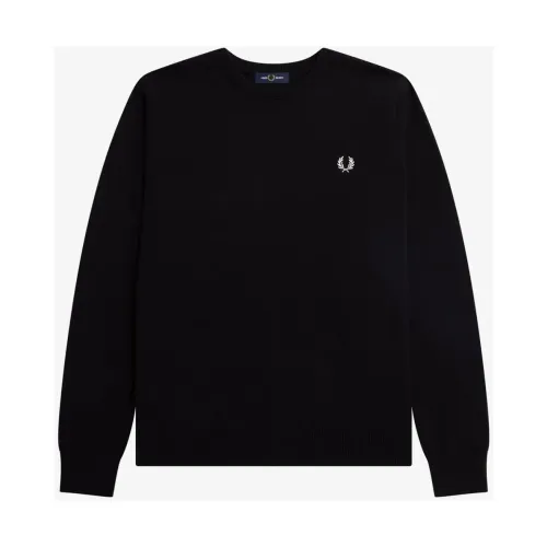 Fred Perry , Black Logo Sweater ,Black male, Sizes: