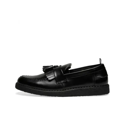 Fred Perry , Black Tassel Loafer by George Cox ,Black male, Sizes: