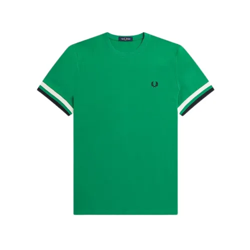 Fred Perry , Bold Stripe Piqué Shirt ,Green male, Sizes: