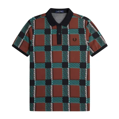 Fred Perry , Brown T-Shirt with Logo Embroidery ,Brown male, Sizes: