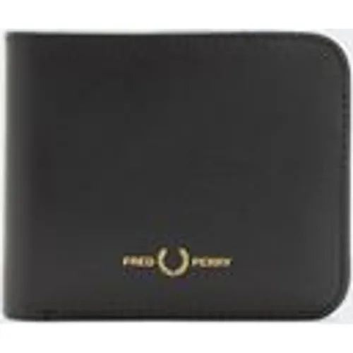 Fred Perry Burnished Leather Billfold Wallet in Black