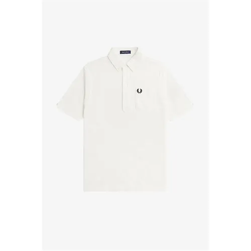 FRED PERRY Button Down Polo Shirt - White