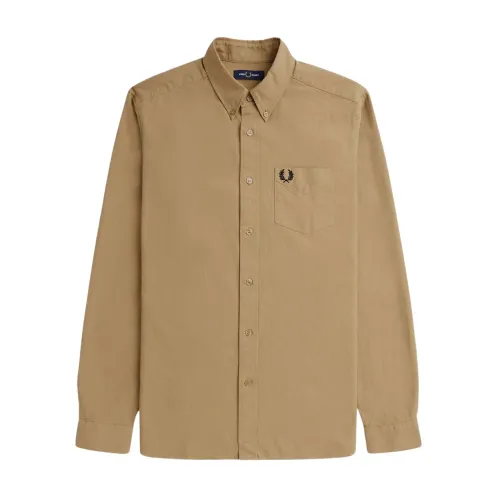 Fred Perry , Casual Shirts ,Beige male, Sizes: