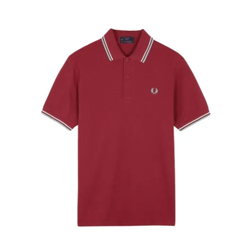 Fred Perry , Classic Burgundy Polo Shirt ,Red male, Sizes:
