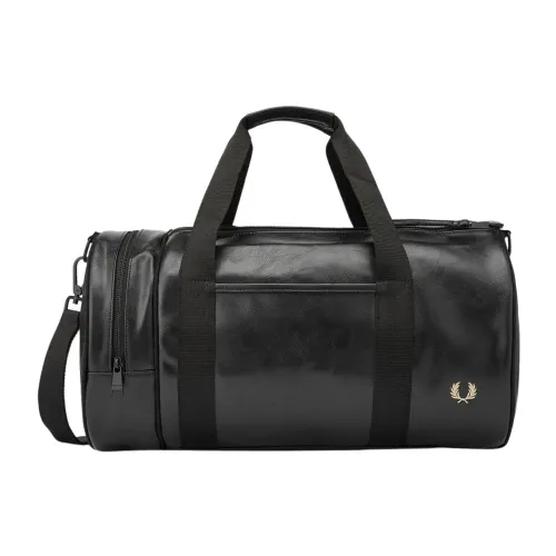 Fred Perry , Classic Gym Bag with Tonal Details ,Black unisex, Sizes: ONE SIZE