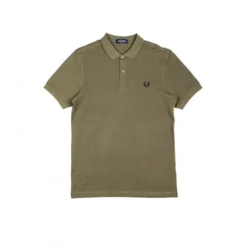 Fred Perry , Classic Pique Polo with Embroidery ,Green male, Sizes: