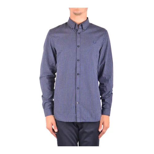 Fred Perry , Classic Purple Checkered Shirt ,Blue male, Sizes: