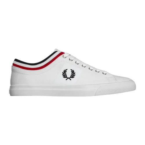 Fred Perry , Classic Twill Sneakers with Tipped Cuff ,White male, Sizes: